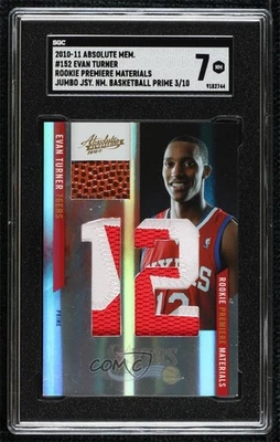 2010-11 Absolute Memorabilia /10 Evan Turner #152 SGC 7 Rookie Auto RC - Image 1 of 2
