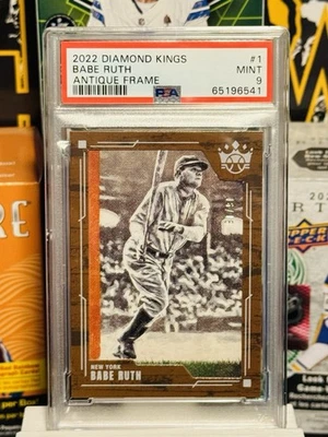 Cuadro antiguo Babe Ruth 2022 Panini Diamond Kings #1 SSP PSA 9 como nuevo Yankees/18 Foto 1 de 2