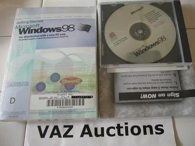 MICROSOFT WINDOWS 98 FULL VERSION OPERATING SYSTEM MS WIN =BRAND NEW SEALED= - Image 1 of 3