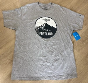 Herren Columbia Portland Graphic Logo 1938 Grau XXL Kurzarm T-Shirt Neu mit Etikett - Bild 1 von 7