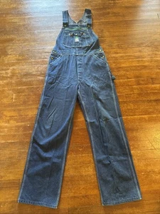 Vintage Liberty Overalls Mens 34x32 Blue Denim Bib Workwear Carpenter Farmer USA - Picture 1 of 10
