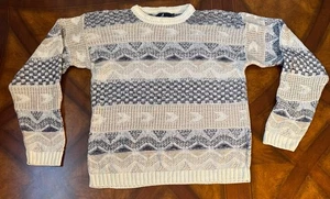 Vintage Sperry Top Sider 100 % Baumwolle Pullover Herren XL Zopfmuster Opa Vorschule - Bild 1 von 16