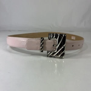 Liz Claiborne Pink Full Grain Semi Aniline Leather Belt - Size 24 - Picture 1 of 9