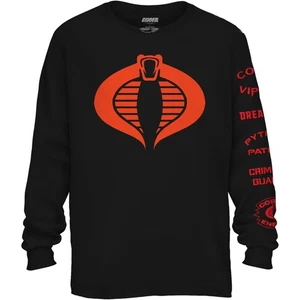 G.I. Joe Cobra Troops Battle Ready Army Logo 1982 Adult Long Sleeve T Shirt - Picture 1 of 1