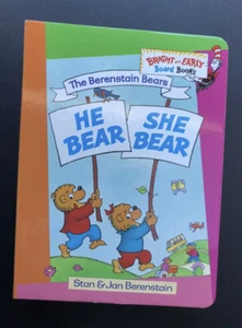 He Bear, She Bear (Bright & Early Books) 1999 Edition Board Book SHIPS TODAY! - Picture 1 of 2