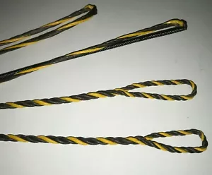 62" Actual Length LONGBOW FLEMISH BOW STRING FAST FLIGHT Brown / Yellow Archery - Picture 1 of 2