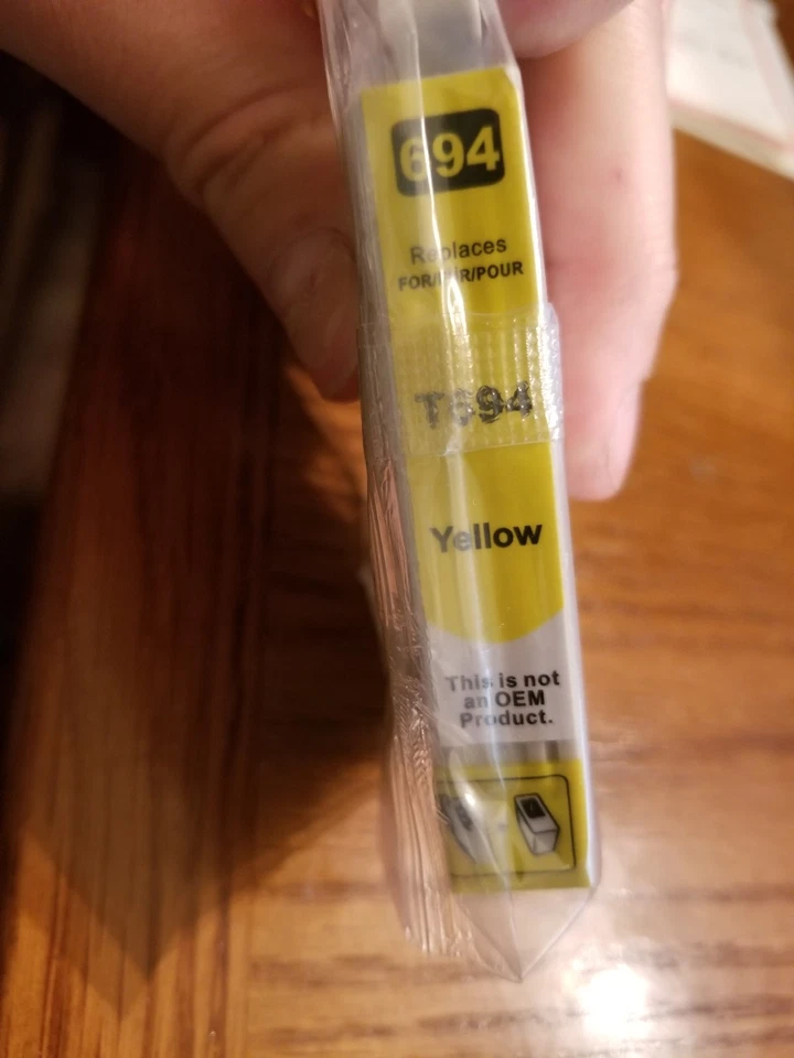 NEW Sealed Yellow Ink Cartridge Espon T694 694  - Image 1 of 2
