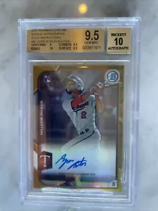 Byron Buxton TWINS 2015 Bowman Cromo DORADO Refractor Novato Rc BGS 9.5 Automático 10 - Imagen 1 de 2