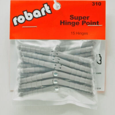 Robart Manufacturing RC Airplane Super Hinge Point Hinges 3/16 (15) 310 ROB310 - Image 1 of 4