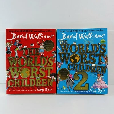David Walliams World's Worst 2x Paperback Bundle Illustrated Childrens Books - image 1 of 4