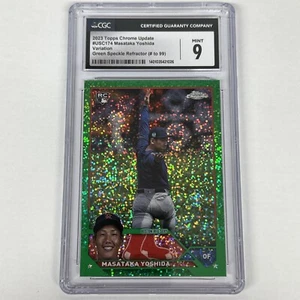 2023 Topps Chrome Update Masataka Yoshida Variation Green Speckle /99 CGC 9 - Picture 1 of 2