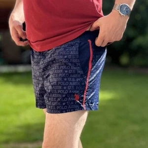 US Polo Assn Blue Shorts Men's XXL Festival Summer Tracksuit Sports Swim Shorts - Picture 1 of 7