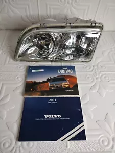 2000- 04 Volvo S40/V40 Headlight Chrome Driver's Left Side Head Light Clear - Picture 1 of 13