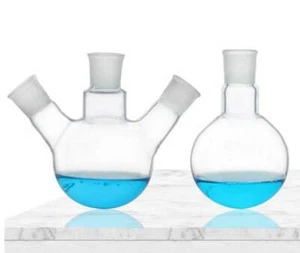 Quartz Distillation Bottle, 50ml-1000ml, 2 Standard Joints, Lab Glassware Supply - Picture 1 of 10