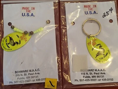 Chaveiro e colar Fulda Minnesota 1881-2006 lâmina giratória pato madeira - NOVO - Imagem 1 de 4