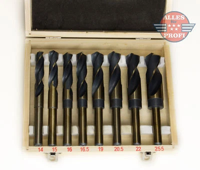 FALONTECH HSS Spiralbohrer Satz Metall Bohrer Set Bohrersatz Kobalt 14-25,5mm(HSS-MET-8FT)