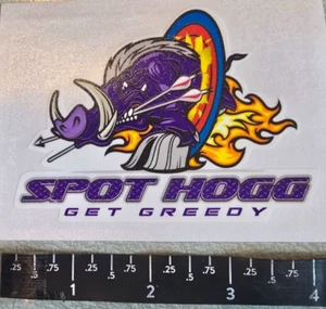 4" - Spot Hogg Get Greedy Archery Arrow Boar Hog Vinyl Decal Sticker Shot Show - Picture 1 of 1