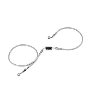Línea de freno de manillar de acero inoxidable de 12"-14" para Harley Sportster XL 48 72 ABS - Imagen 1 de 5