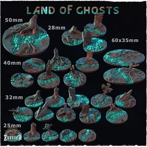 Warhammer 40K AOS Resina Base Toppers Tierra de Fantasmas (Pequeñas Bases) - Imagen 1 de 2