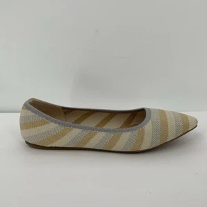 Market & Spruce Keeley gewebter Strick Ballerinas flache Streifen Stretch-Schuh hellbraun neu 8,5 - Bild 1 von 7