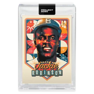 2020 TOPPS PROJECT 2020 #156 JACKIE ROBINSON - BY MATT TAYLOR - Picture 1 of 2