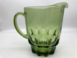 Hazel Atlas Reflection grüner Glaskrug, Vintage 70er Jahre - Bild 1 von 6