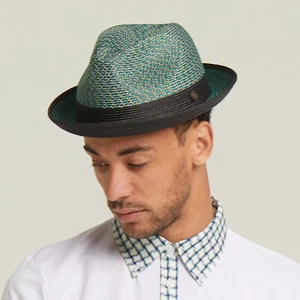 Dasmarca ENZO Sommer Mischfarben Zopf Retro Trilby Hut - Bild 1 von 23