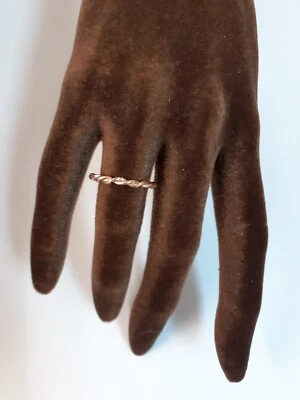 anello donna uomo fedina argento 925 rose' anallergico misura 13 - Immagine 1 di 4