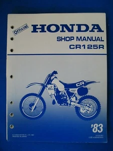 Honda 1983 CR125R Factory Service Manual BRAND NEW AHRMA H227 - Picture 1 of 5