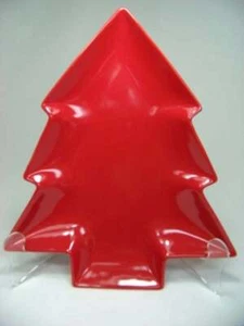 BIA - Red Tree Shaped Platter - 12" - Picture 1 of 2