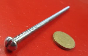 Round Head Zinc Steel Slotted Machine Screw 1/4-20" x 6.00" Length 25 Pcs - Picture 1 of 6