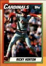 1990 Topps Baseball Cards Ricky Horton St. Louis Cardinals #133