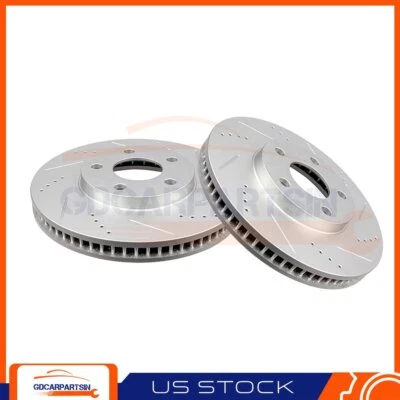 Brake Front Disc Rotors Drilled & Slotted For 2000-2005 Chevrolet Monte Carlo - Image 1 of 4