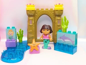 Mega Bloks Dora The Explorer Dora's Mermaid Adventure Toy Blocks 2003 Complete - Picture 1 of 6