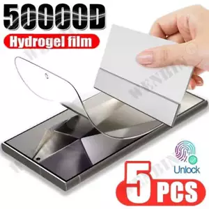 5 Pcs Hydrogel Film For Samsung Galaxy S25 S24 S23 S22 S21 Ultra Plus S24 FE A56 - Picture 1 of 47