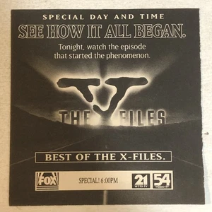 X-Files Tv Series Print Ad David Duchovny Gillian Anderson Tpa13 - Picture 1 of 2