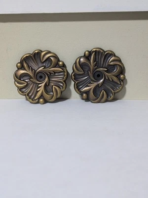 Juego de 2 aparador cajón vintage placas traseras herrajes metálicos RDCA sin perillas Foto 1 de 4