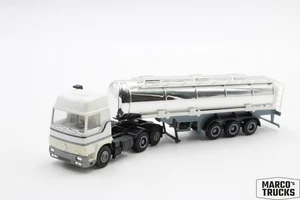 Herpa Renault R Turbo tank semitrailer 3a/3a white/chrome/gray 1:87 /H25555 - Picture 1 of 1