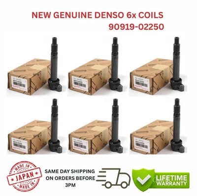 NUEVAS bobinas de encendido X8 OEM DENSO para Toyota Lexus I4 V6 V8 2005-2020, 90919-02250 Foto 1 de 4