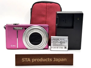 [Nea MINT] Ricoh CX4 Pink 10MP Wide 10.7x Compact Digital Camera w/charger,case - Picture 1 of 22