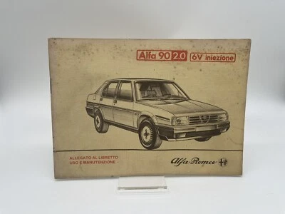 ORIGINALE! ALLEGATO USO E MANUTENZIONE ALFA ROMEO ALFA 90 V6 INIEZIONE - Immagine 1 di 3