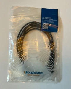 Cable Matters Braided USB C to Micro USB Cable 6.6 ft Black New - Photo 1 sur 2