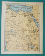 1892 LITHOGRAPH MAP - NORTH EAST AFRICA Egypt Libya Sudan Chad Uganda Cameroon