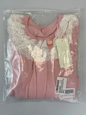 NWT Abalacoco Girls Cotton Nightgown Sleepwear Dress w/ Fancy Lace * Size 6/7 YR - Image 1 of 4