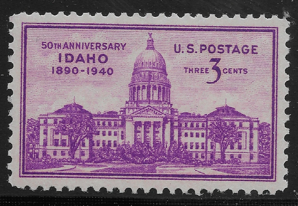 US Scott #896, Single 1940 Idaho Statehood 3c FVF MNH - Image 1 of 1