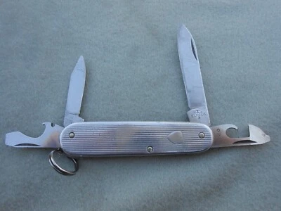 CUCHILLO INOXIDABLE VINTAGE ELINOX VICTORINOX SUIZA ABRELATAS Foto 1 de 4
