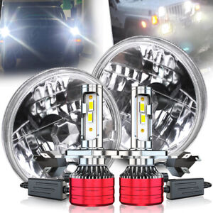 For Hummer H2 2003-2009 Pair DOT 7 inch Round LED Headlights DRL High Low Beam H