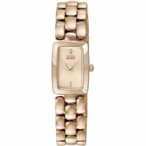 Citizen Eco Drive Jolie EG2903-51Q Rose Gold Tone Rectangle Women's Watch - Picture 1 of 1