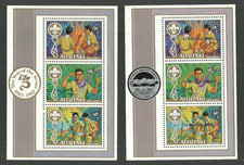 AITUTAKI COOK ISLANDS 1982 & 1983 BOY SCOUTS JAMBOREE & CANADA OVPT M/SHEET MNH