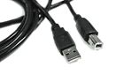 3m USB PC / Data Black Cable Lead for Pure Evoke-1XT Marshall DAB Radio